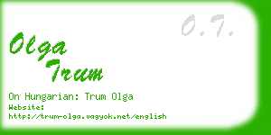 olga trum business card